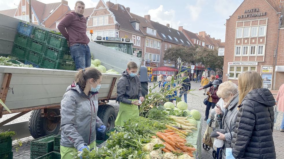 In diesem Jahr war der Stadtgarten Standort des Erntefests. Nachdem die Sonne rauskam, lockte das Fest viele Menschen an die Stände. Foto: Tomé