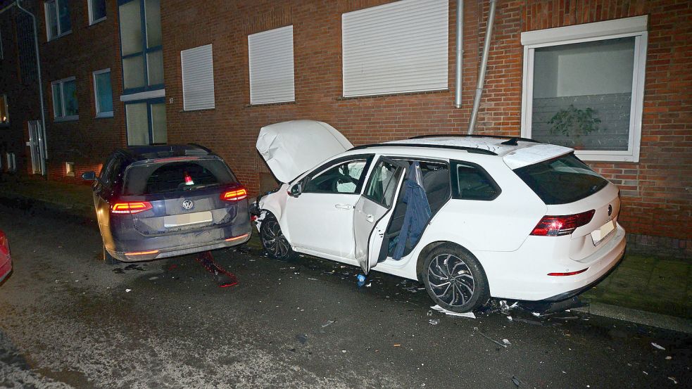 An einer Hauswand in der Nordertorstraße endete die Verfolgungsjagd. Foto: F. Doden