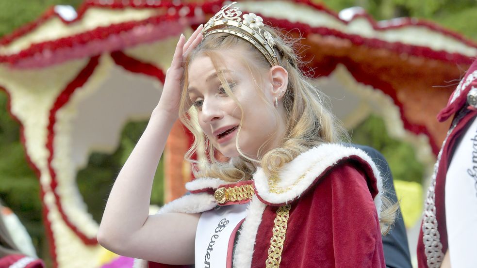 Nach der Krönung wird es emotional: Anna-Lea Oltmanns konnte Ihr Glück im vergangenen Jahr kaum fassen. Foto: Ortgies