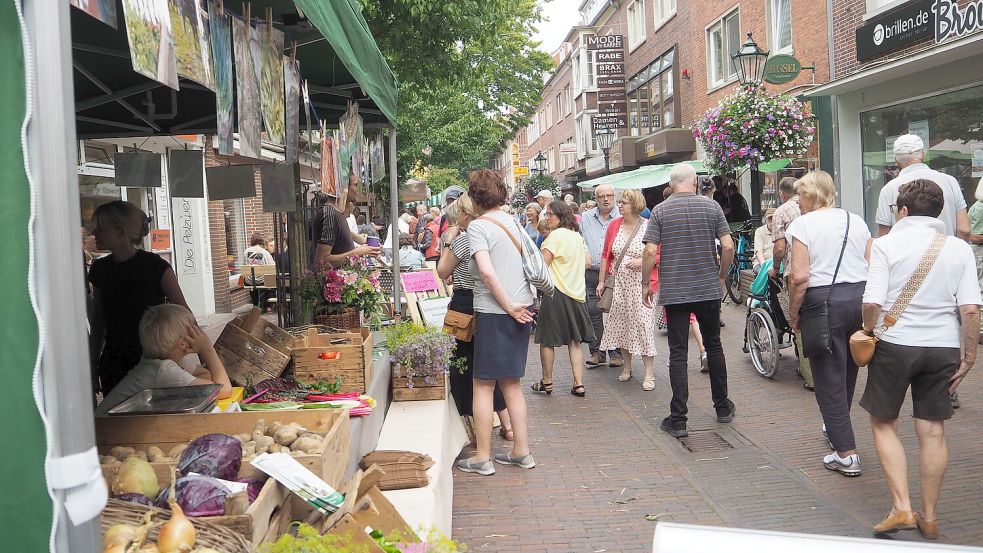 Die Organisatoren des Schlemmermarkts zeigten sich zufrieden über den Zulauf. Foto: Weiden