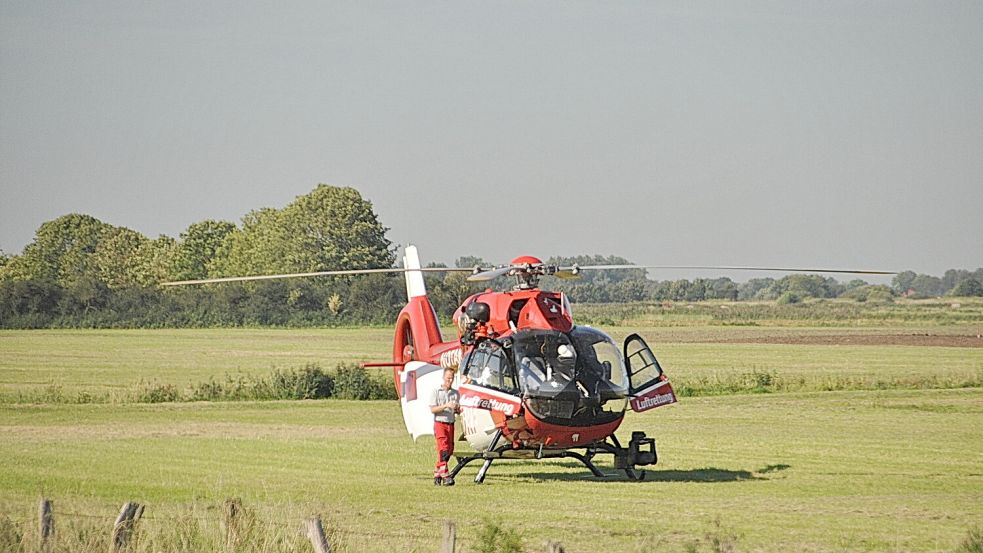 Ein Rettungshubschrauber war im Einsatz. Foto: Wolters