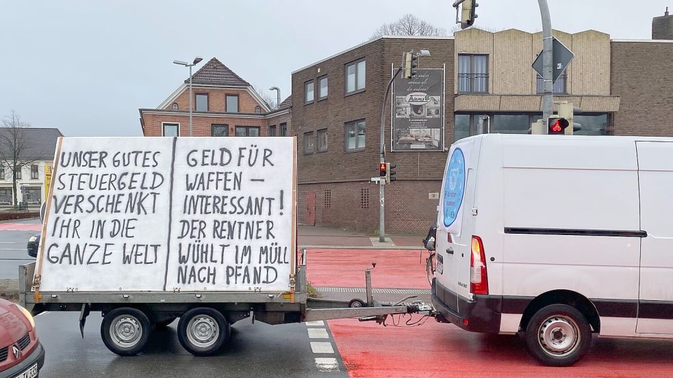 In Aurich brachte der Mittelstand am Samstag seinen Unmut auf die Straße. Foto: Janssen