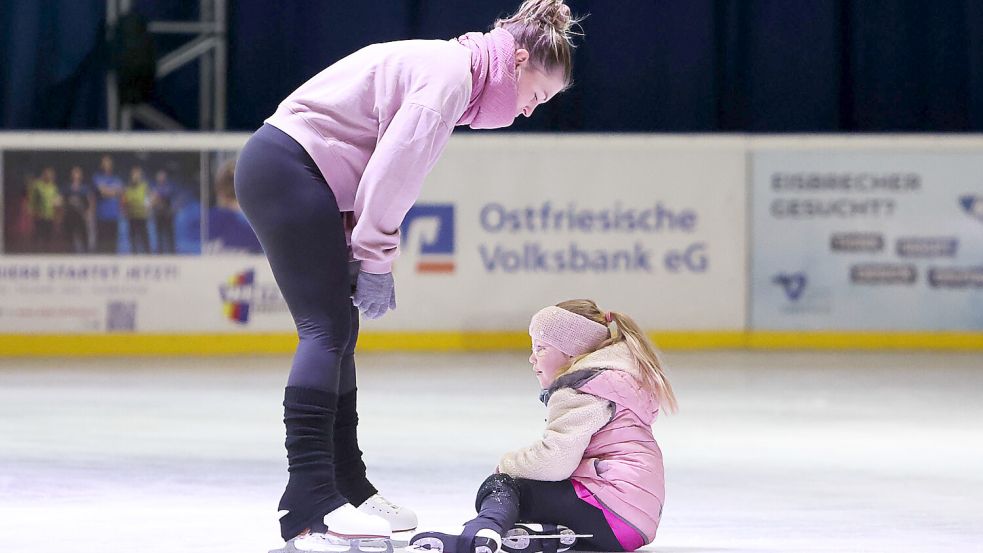 Hart im Nehmen: Tjalda Termöhlen mit ihrer Mama. Foto: J. Doden