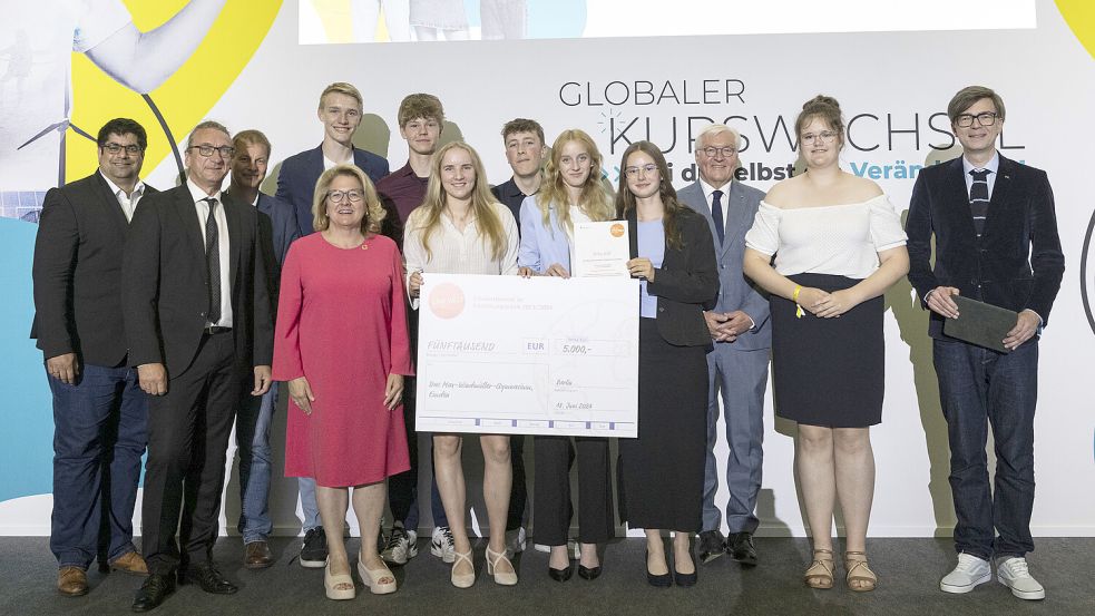 Das Max-Windmüller-Gymnasium wurde von Bundespräsident Steinmeier und Entwicklungsministerin Svenja Schulze ausgezeichnet. Foto: Privat