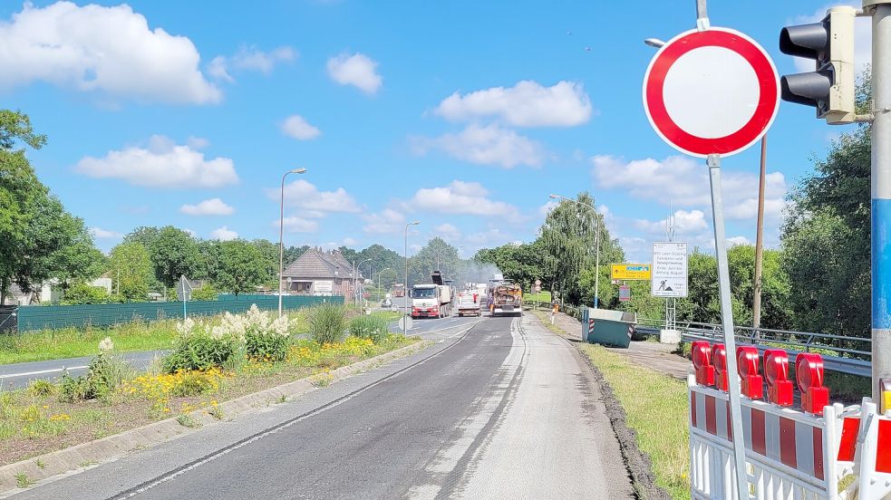 Der erste Abschnitt der B70 wird aktuell saniert. Foto: Wolters