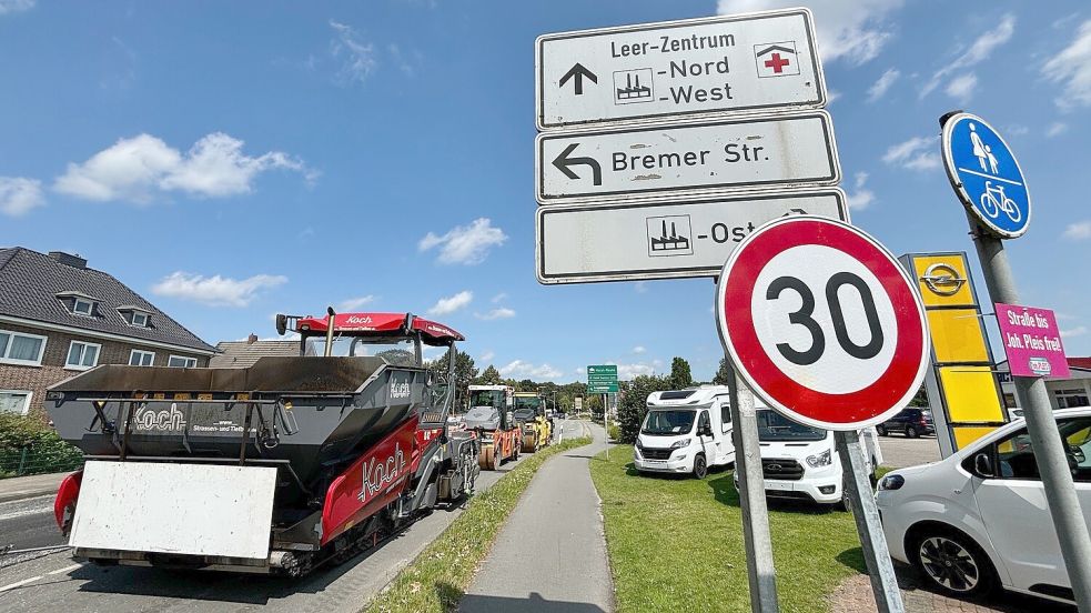 Die Sanierung der B70 nähert sich der Spierkreuzung. Foto: Ortgies