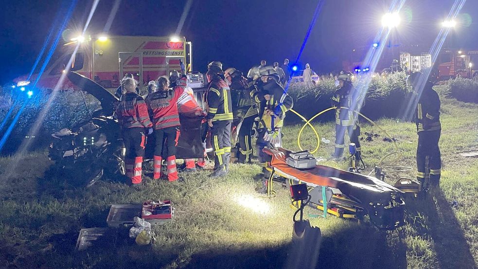 Zu einem Unfall kam es am Montagabend in Norden. Foto: Feuerwehr