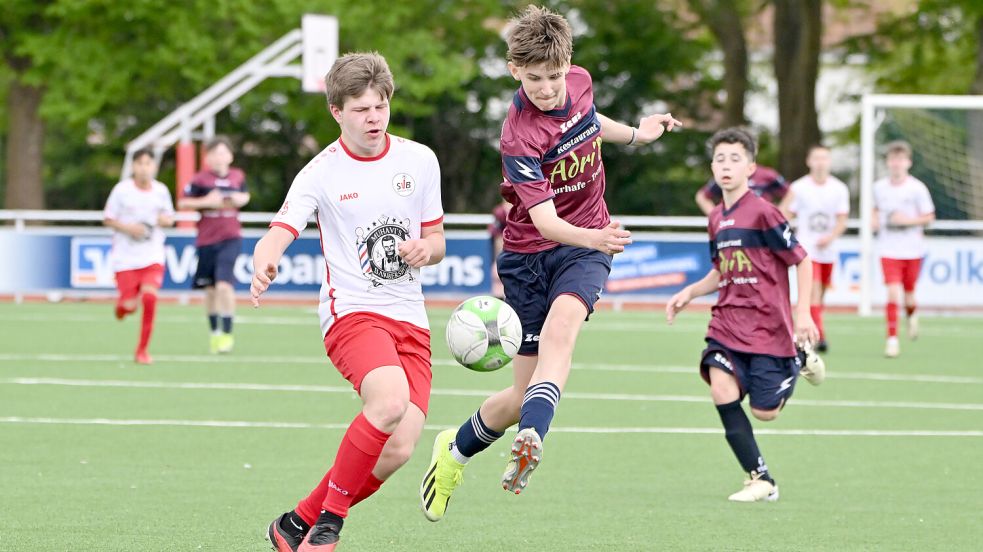 Noah Terstappen (vorne rechts) war nicht zu stoppen. Foto: Doden/Blomberg