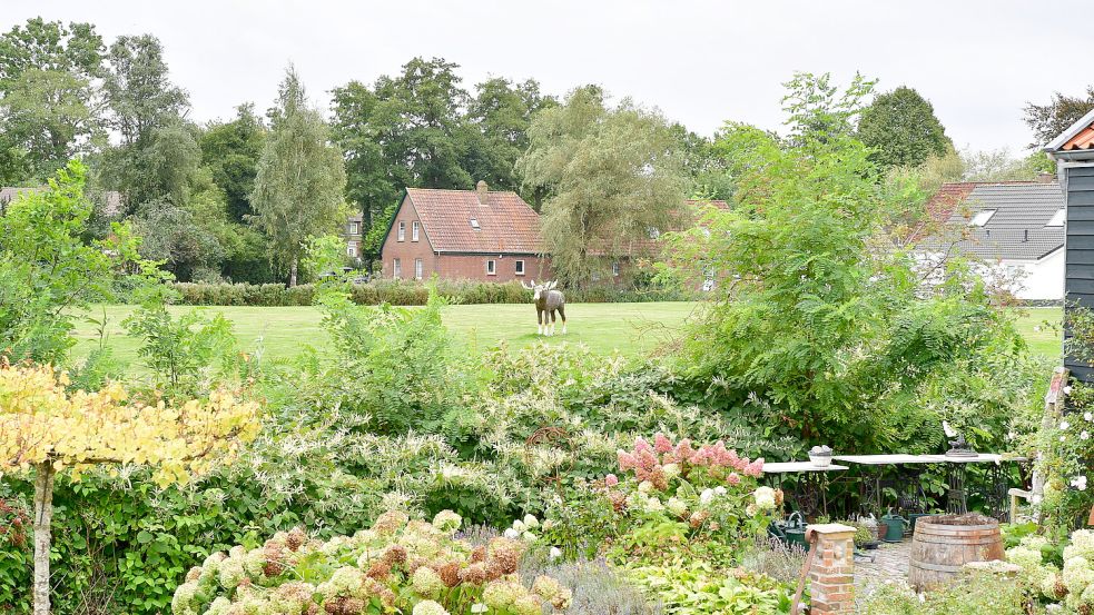 Der Greetsieler Elch steht auf einer Freifläche in der Nähe des Hafens. Foto: Wagenaar