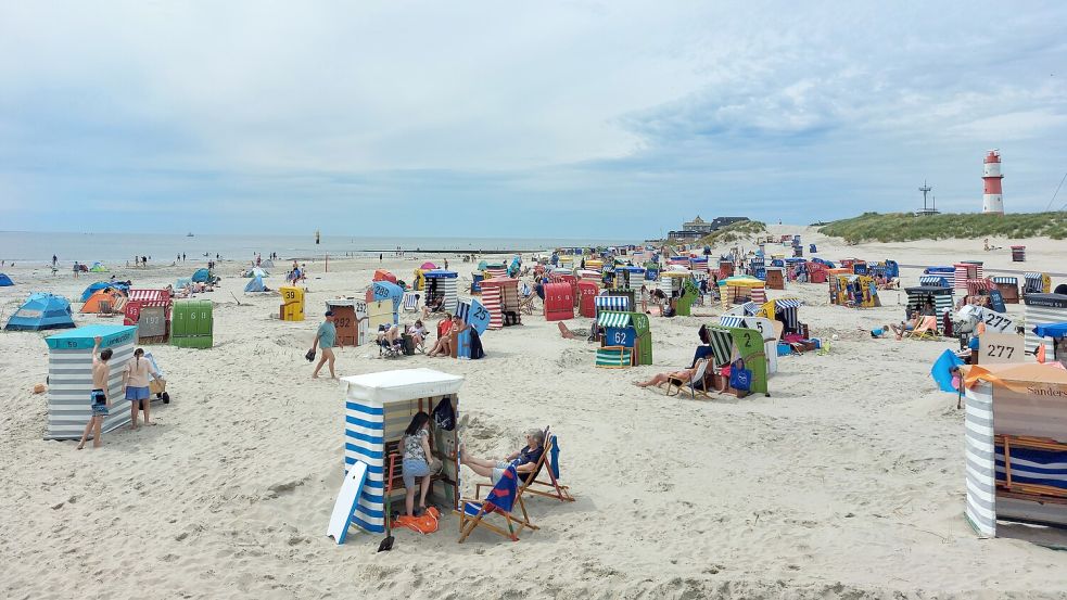 Die Zukunft der Strandzeltvermietung – ein politisches Thema auf Borkum. Foto: Ferber