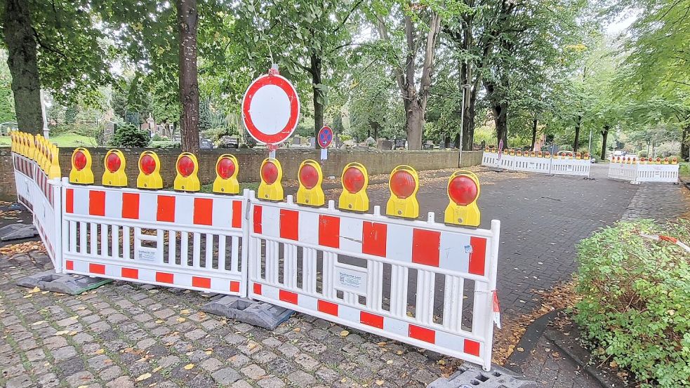 Die Straße Westerende in Leer ist gesperrt. Foto: Wolters