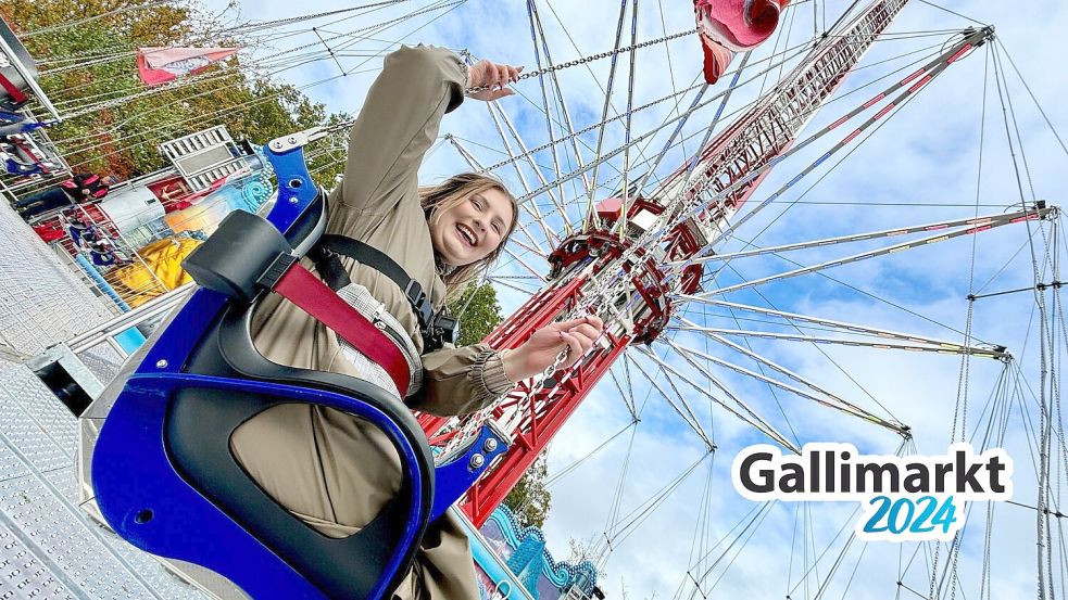 Auf dem Gallimarkt gibt es fünf neue Fahrgeschäfte. Unter anderem den 80 Meter hohen Nordic Tower haben wir getestet. Foto: Ortgies