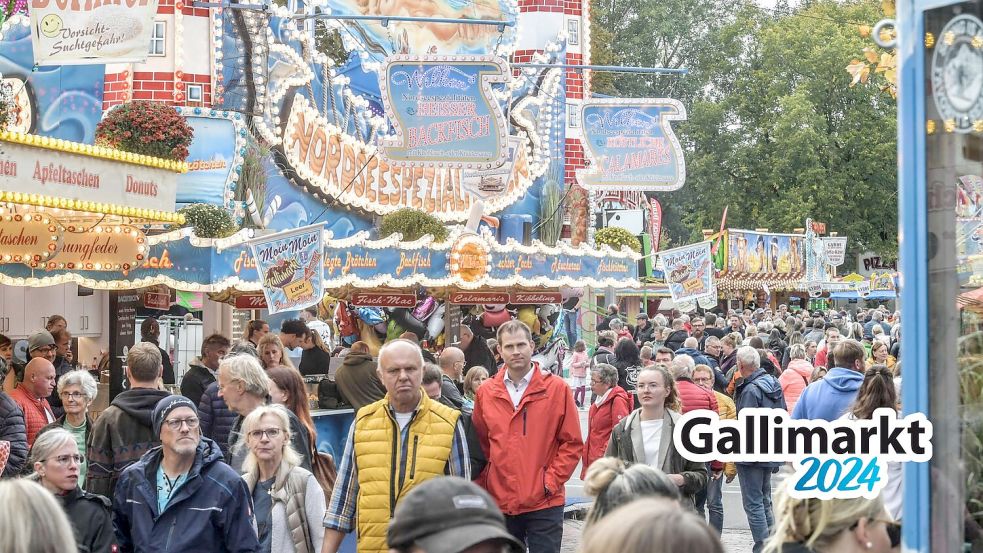 Viele Besucher lockt es auf das Gallimarkt-Gelände. Foto: Ortgies