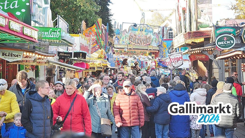 Zahlreiche Menschen waren am Freitagnachmittag bereits auf dem Gallimarkt unterwegs. Foto: Wolters