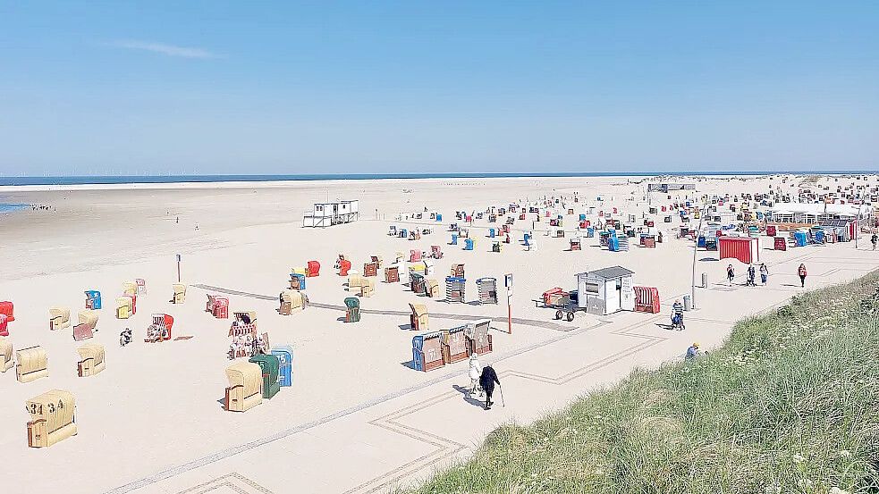 Strandkörbe und -zelte haben auf Borkum eine lange Tradition. Foto: Ferber/Archiv