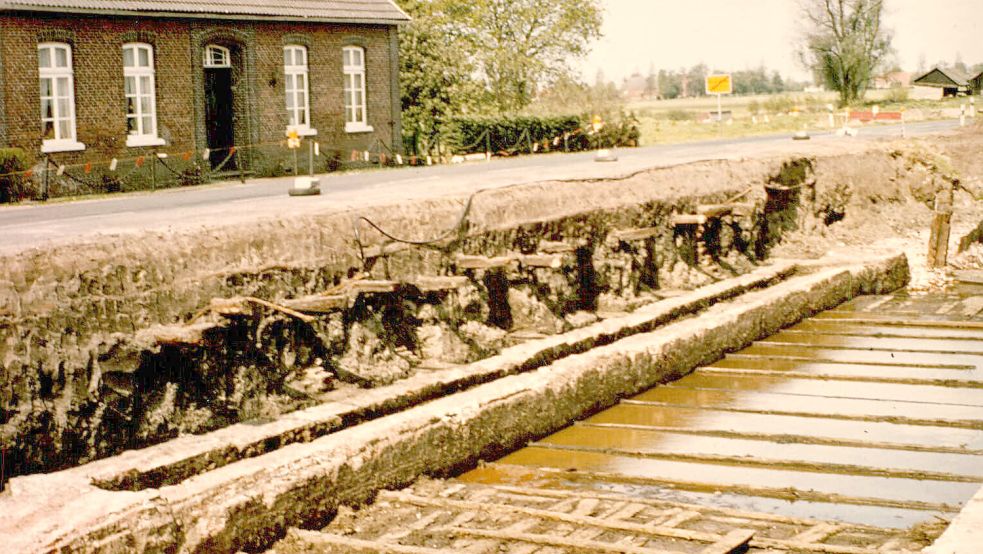 Die Schleuse während der Sanierung um 1980. Foto: Archiv Kerstin Buss