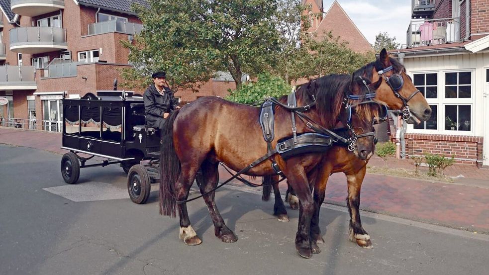 Kutscher Bodo Ahlig sorgt für den Transport der Verstorbenen zum Friedhof. Foto: privat