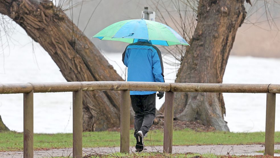 Statt Handschuhen und dicker Jacke wird in den kommenden Tagen wieder der Regenschirm gebraucht. Foto: dpa/Bernd Wüstneck