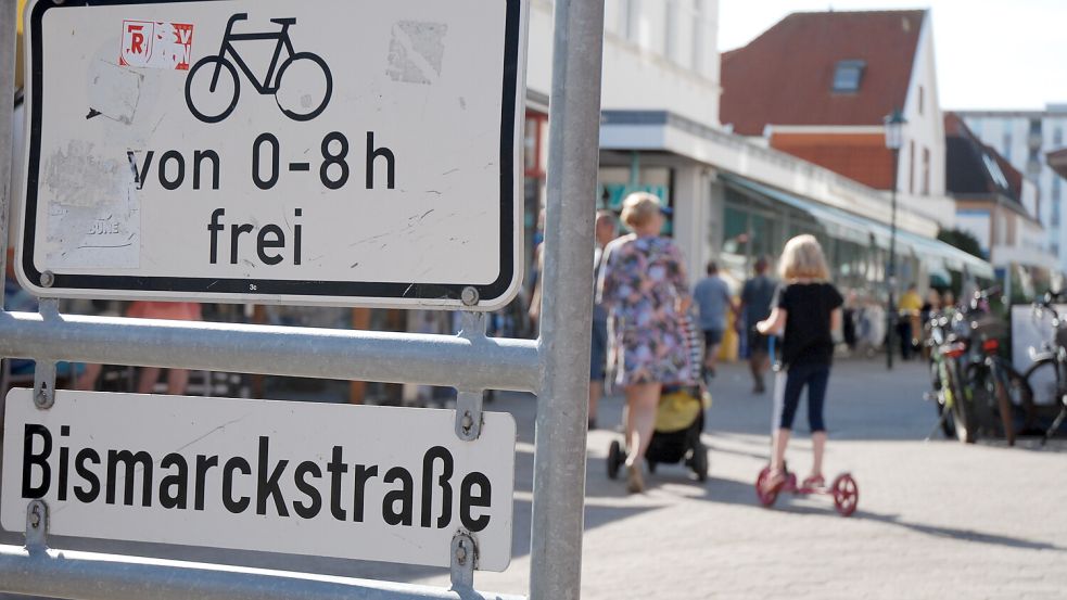 Vor allem die Bismarckstraße soll bei einem Gestaltungswettbewerb im Fokus stehen. Foto: Ferber