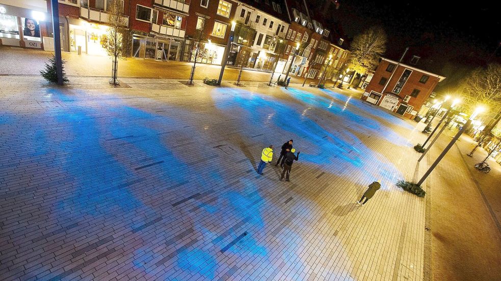 Der Neue Markt in Emden soll im Juli 2024 Schauplatz eines Landfriedensbruchs gewesen sein. Foto: J. Doden/Archiv