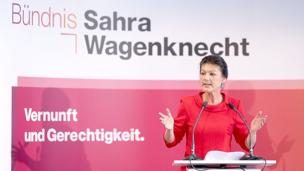 Das Bündnis Sahra Wagenknecht schneidet in aktuellen Umfragen nicht gut ab. Emder Mitglieder sind mit der Partei ebenfalls unzufrieden und wechseln zur Linken. Foto: Barth/dpa