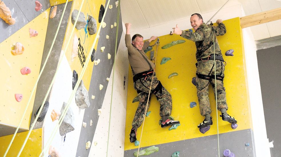 Die Kletterwand ist bezwungen. Foto: Meier